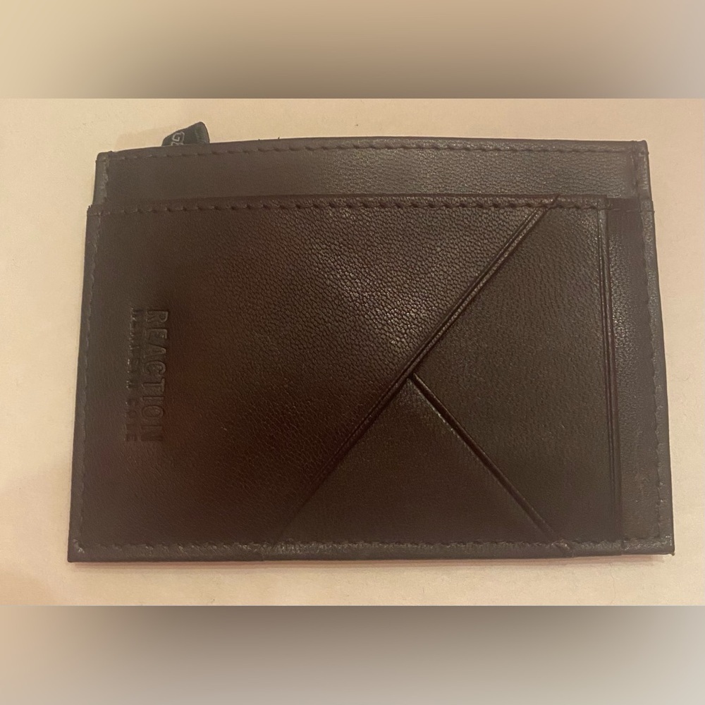 Kenneth‎ Cole REACTION Men's RFID Front Pocket Wallet Card Holder Brown NWT
